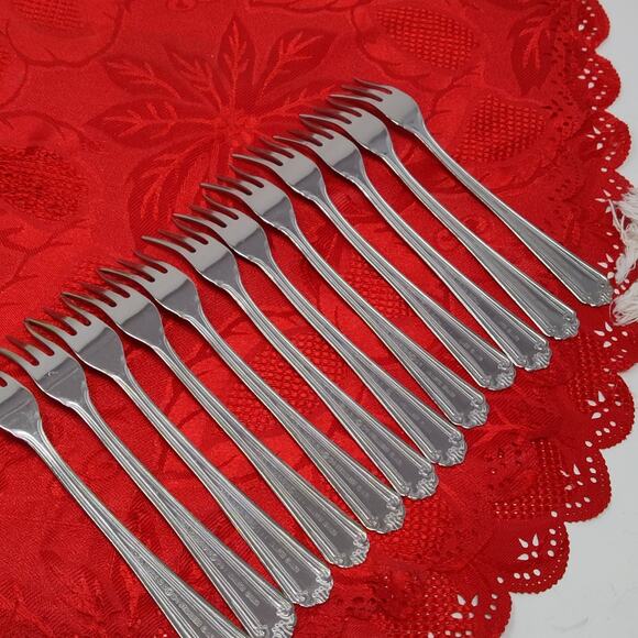 12X Royal Household Stainless 18-0 - Cocktail Seafood Shrimp Forks - Picture 10 of 14